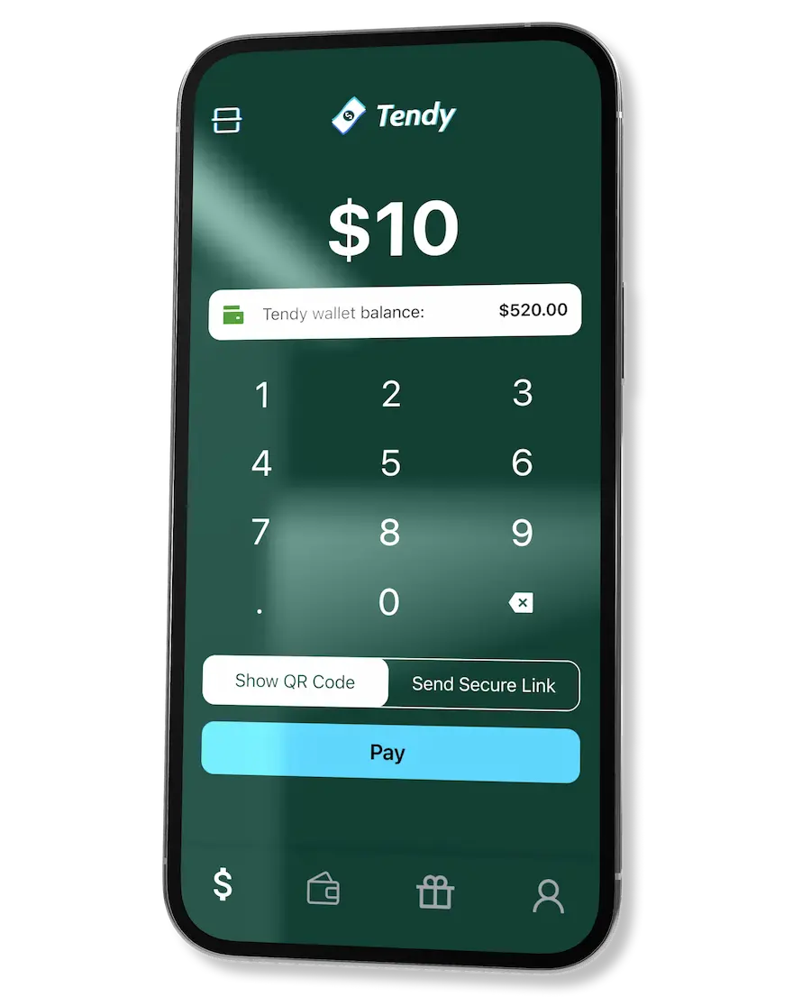 Phone with Tendy App Phone with Tendy App